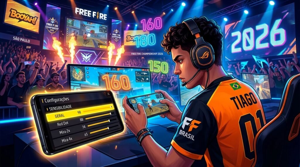 sensibilidade Free Fire iniciantes 2026 - guia completo para configurar a mira no celular